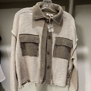 Gimmick Distressed Crop Jacket